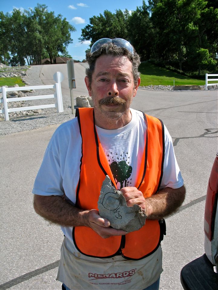 Glen with his crinoid calyx
