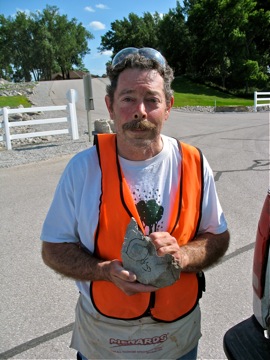 Glen with his crinoid calyx